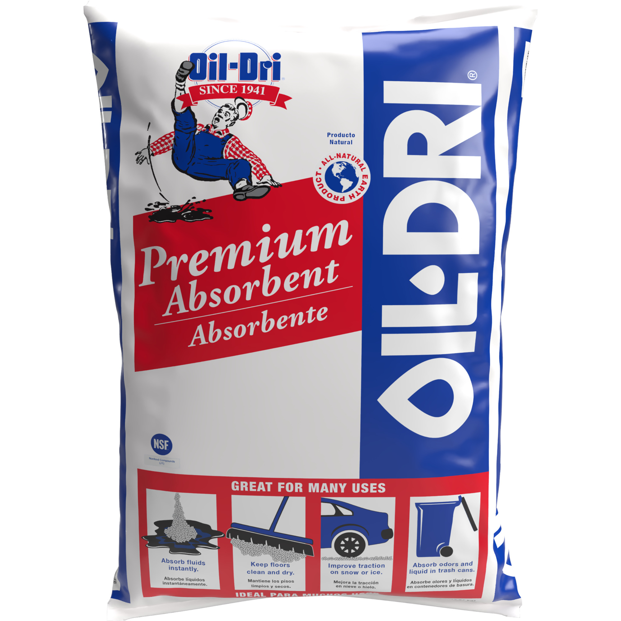 Oil-Dri Premium Granular Clay Floor Absorbent, 35 Lbs., Model# 101035G60